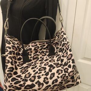 KATE SPADE Large Leopard Print Women's Duffle Bag